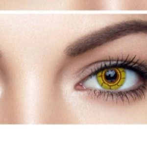 Contact Cracked Yellow MY54 Halloween Eyewear